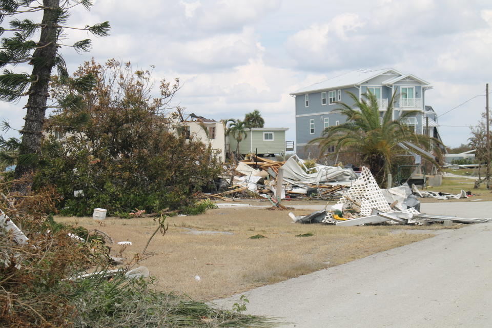 Fallen trees and debris in Goodland, Florida. (Photo: David Lohr/HuffPost)