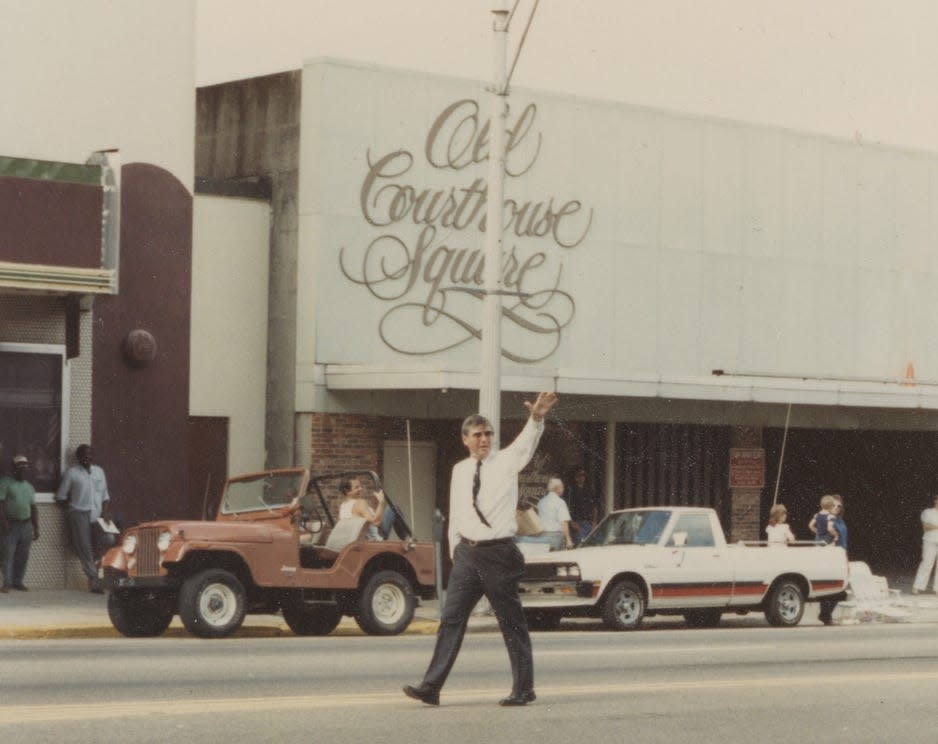 Peter Schow took this picture of Gov. Graham in the 1986 Springtime Tallahassee parade. "Was impressed by how he chose to walk the route instead of riding in a car," Schow wrote in an email.
