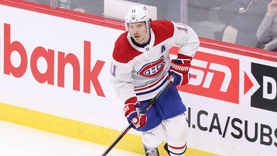 Montreal Canadiens forward Brendan Gallagher has been placed on injured reserve with a concussion. (Darcy Finley/NHLI via Getty Images)