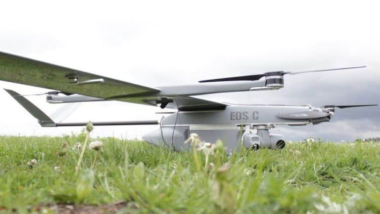 La "diosa de la muerte" en un dron que proviene de Estonia y tiene como principal función el reconocimiento de áreas de combate