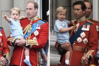 <p>Like father, like son: Prince George wore the same pastel blue outfit to Trooping the Colour in 2015 that his father did all the way back in 1984.<br></p>