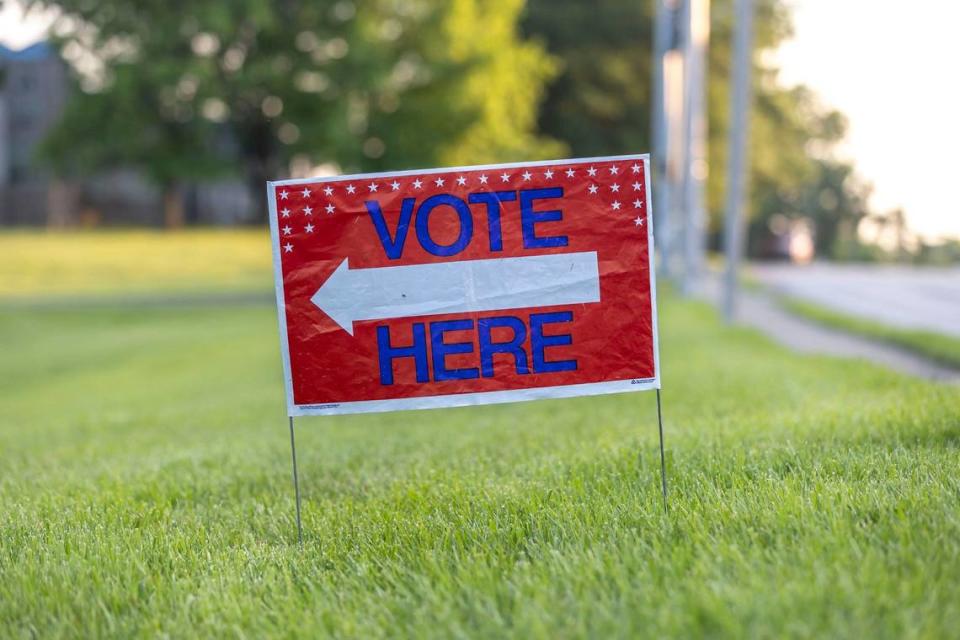 Voters can cast their ballots at Lexington Public Library’s Northside Branch in Lexington, Ky., on Tuesday, May 21, 2024.