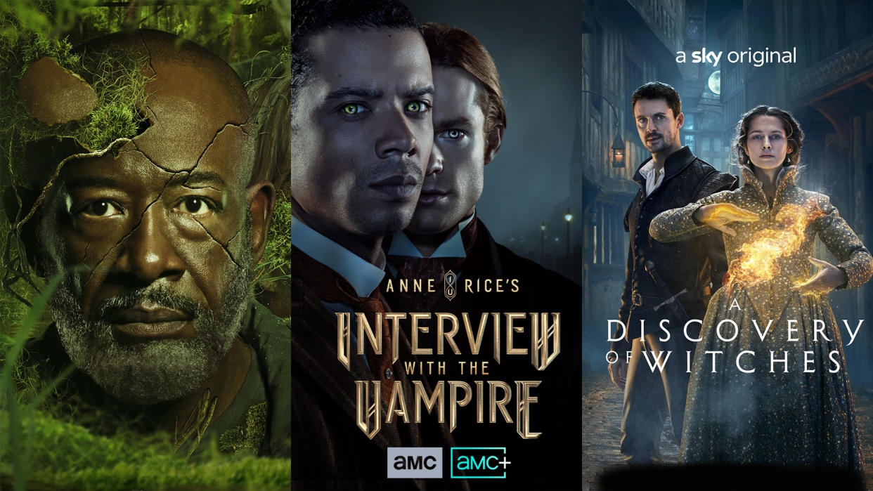  The TV show posters for Fear the Walking Dead, Interview with the Vampire and A Discovery of Witches 