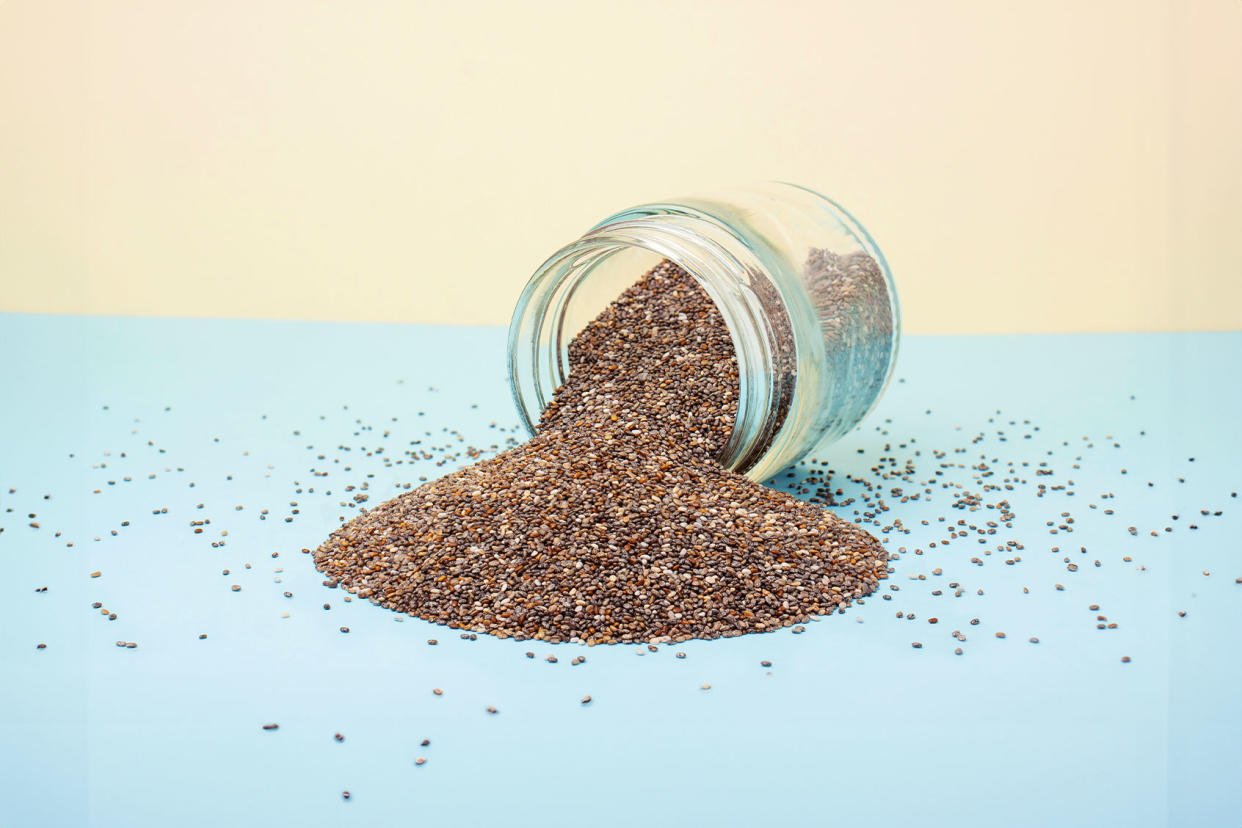 Chia seeds in a glass jar Getty Images/Elena Fedorina