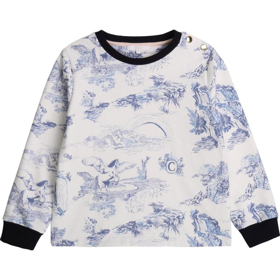 Chloé Kids花紋衛衣。NT$7,980（微風精品提供）