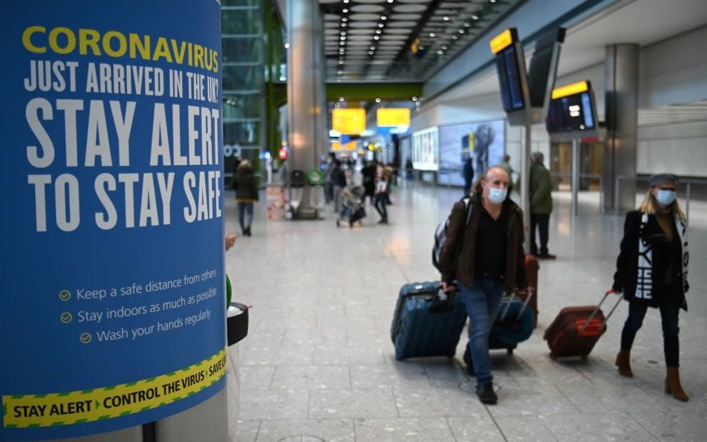 All UK arrivals must now present evidence of a negative Covid-19 test - Getty