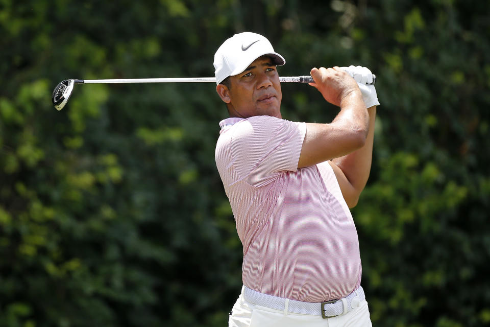 After playing in the opening round, Jhonattan Vegas withdrew from the Barracuda Championship on Friday to rush home for the birth of his son.