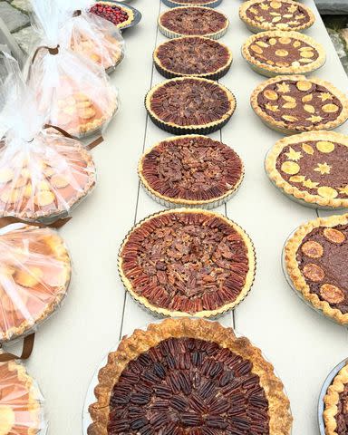 <p>Martha Stewart/ Instagram</p> Martha Stewart's Thanksgiving Pies