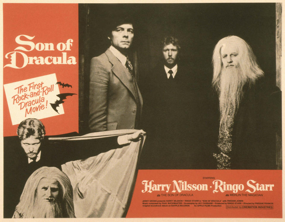 SON OF DRACULA, US lobbycard, bottom from left: Harry Nilsson, Ringo Starr, top from left: Freddie Jones, Harry Nilsson, ringo
