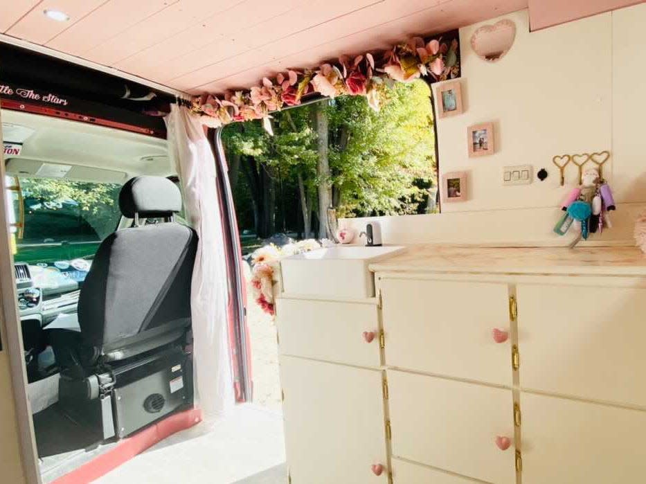 Inside Delury's renovated RV