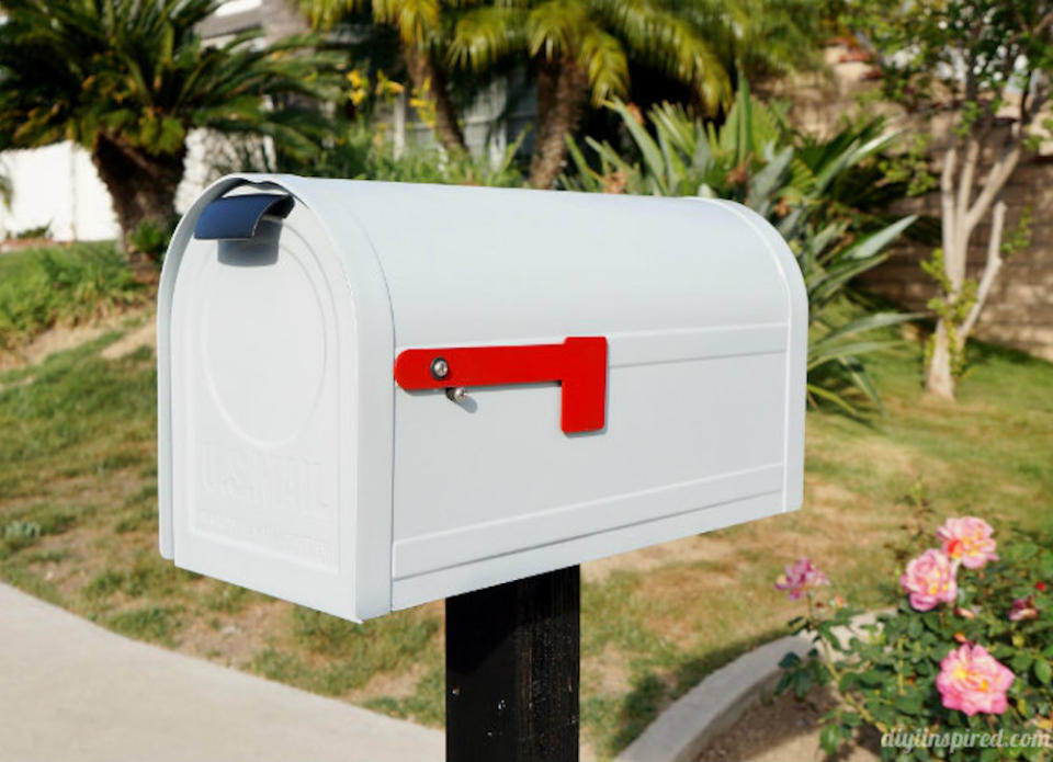 <body> <p>Because it's constantly exposed to the elements, a metal mailbox really takes a beating. To rejuvenate yours, remove it from its post and take off the hardware. If it’s rusty, <a rel="nofollow noopener" href=" http://www.bobvila.com/articles/how-to-remove-rust/?bv=yahoo" target="_blank" data-ylk="slk:gently scrub;elm:context_link;itc:0;sec:content-canvas" class="link ">gently scrub</a> it with a wire metal brush and then wipe away debris. Then, shake up some indoor/outdoor spray paint in a formula appropriate for metal and apply it to the mailbox, holding the can about eight inches away. Don’t forget to paint the flag in a bold, contrasting shade so the mail carrier will notice it.</p> <p><strong>Related: <a rel="nofollow noopener" href=" http://www.bobvila.com/slideshow/curb-appeal-to-steal-from-12-hollywood-homes-48942?#.V40kV5MrKRt?bv=yahoo" target="_blank" data-ylk="slk:Curb Appeal to Steal from 12 Hollywood Homes;elm:context_link;itc:0;sec:content-canvas" class="link ">Curb Appeal to Steal from 12 Hollywood Homes</a> </strong> </p> </body>