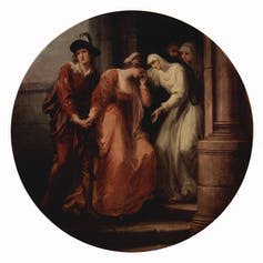  <span class="attribution"><a class="link " href="https://commons.wikimedia.org/wiki/File%3AAngelica_Kauffmann_001.jpg" rel="nofollow noopener" target="_blank" data-ylk="slk:Angelica Kauffman, via Wikimedia Commons;elm:context_link;itc:0;sec:content-canvas">Angelica Kauffman, via Wikimedia Commons</a></span>