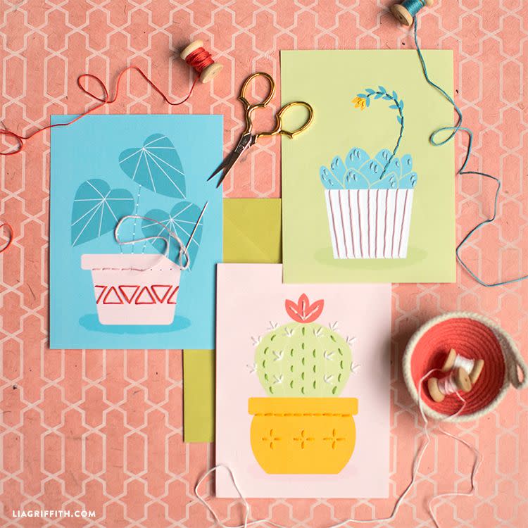 diy sewing diy mother's day cards