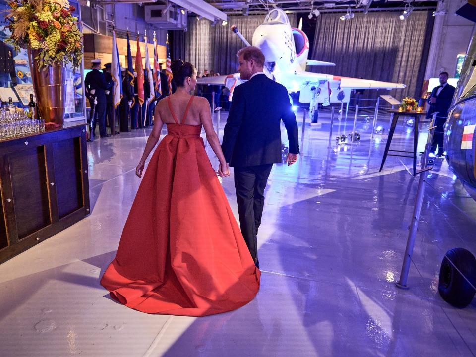 Prince Harry and Meghan Markle at the Intrepid Gala in New York City.