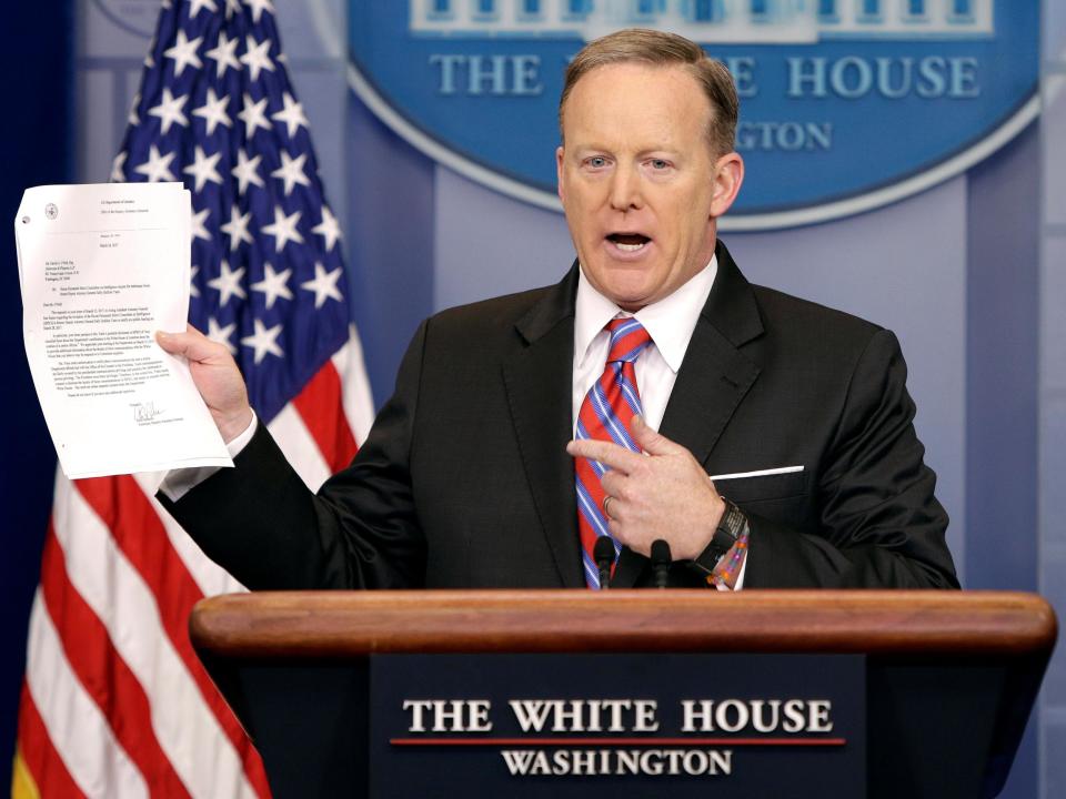 <p>Mr. Nice Guy? Former White House press secretary Sean Spicer</p>