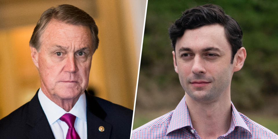 Image: David Perdue and Jon Ossoff (CQ Roll Call; Bloomberg / via Getty Images)