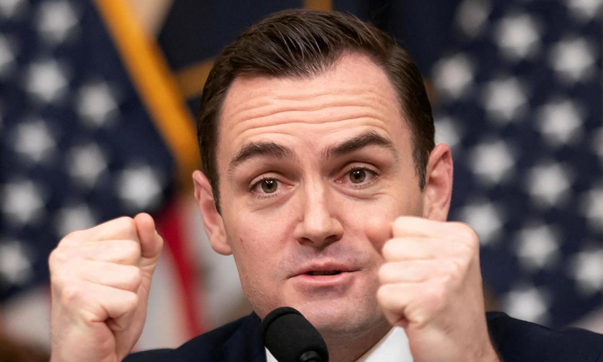 <span>Mike Gallagher on Capitol Hill in Washington DC, on 30 January 2024.</span><span>Photograph: Nathan Howard/Reuters</span>