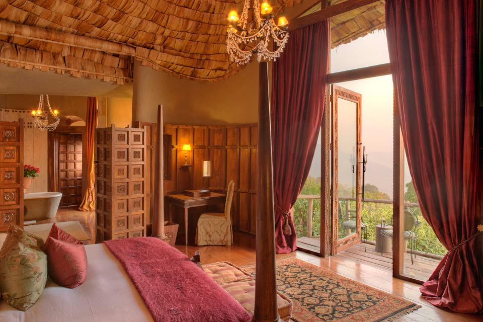 View from a guestroom at andBeyond Ngorongoro Crater Lodge