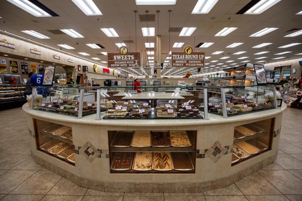 The fudge counter at Buc-ee's offers a variety of different flavors.