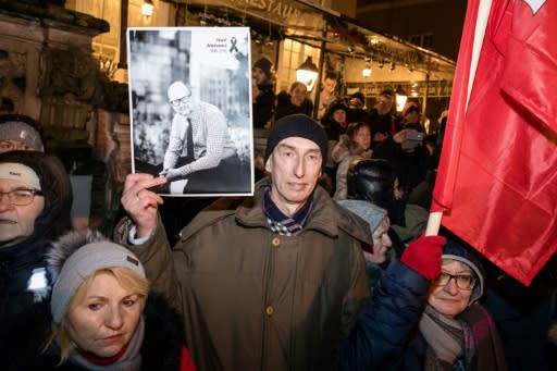 Poles have staged vigils for the slain mayor