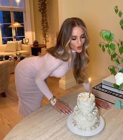 <p>Rosie Huntington-Whiteley/Instagram</p> Rosie Huntington-Whiteley celebrates her 37th birthday