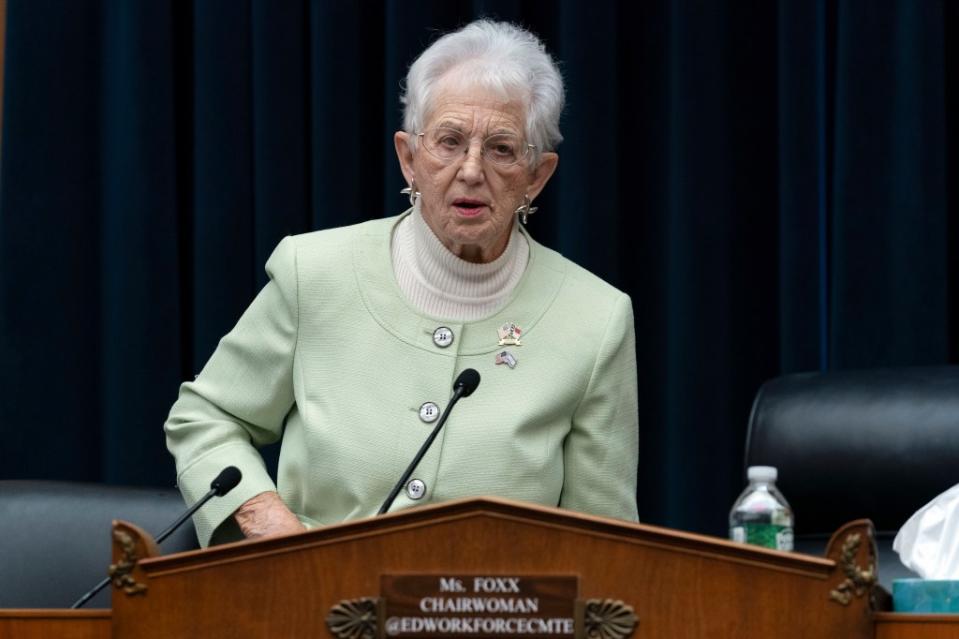 House Education and Workforce Committee Chairwoman Virginia Foxx (R-NC) accused Rutgers administrators of making “shocking concessions to the unlawful antisemitic encampments.” AP