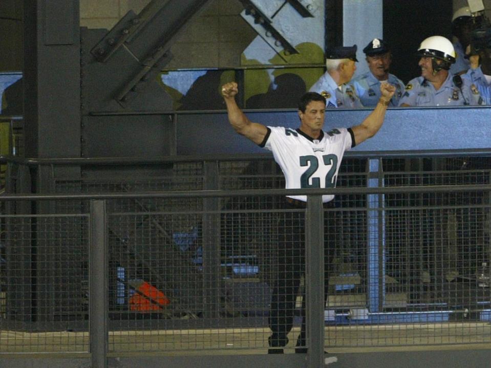 Sylvester Stallone at an Eagles game