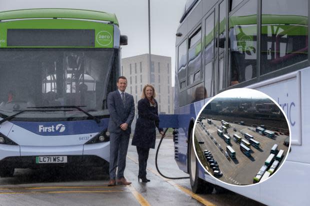 A game changer': First Bus completes work on UK's largest electric fleet  charging centre