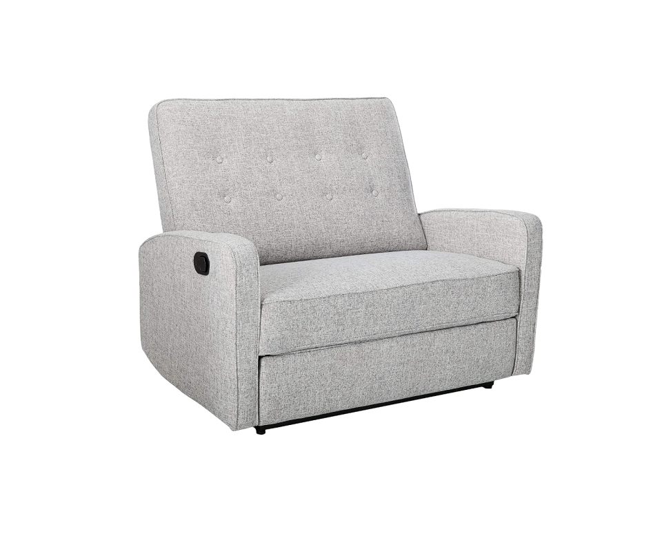 7) Calliope Buttoned Fabric Reclining Loveseat