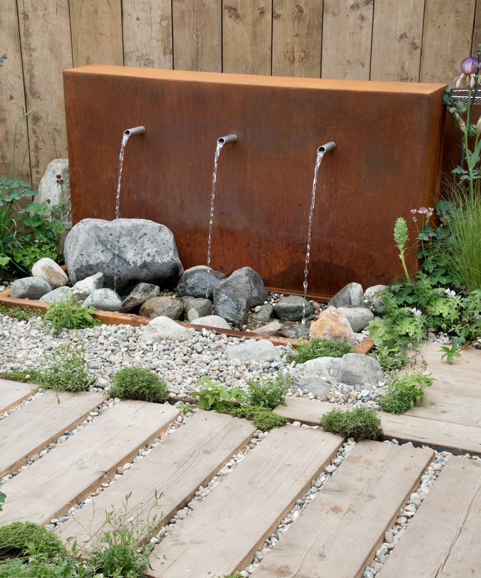 modern water feature