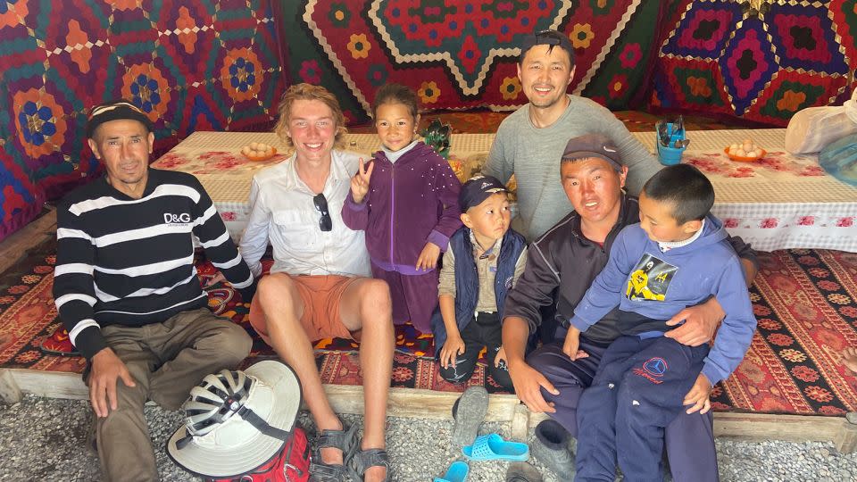 Swanson is seen spending time inside the yurt of a nomadic family in Kyrgyzstan. - Courtesy Adam Swanson