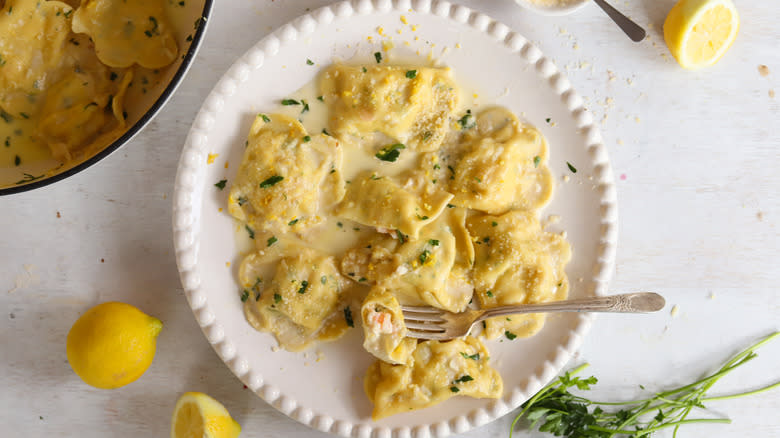 shrimp scampi ravioli