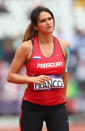 Leryn Franco of Paraguay competes in the Women's Javelin Throw Qualification on Day 11 of the London 2012 Olympic Games at Olympic Stadium on August 7, 2012 in London, England. (Photo by Michael Steele/Getty Images)