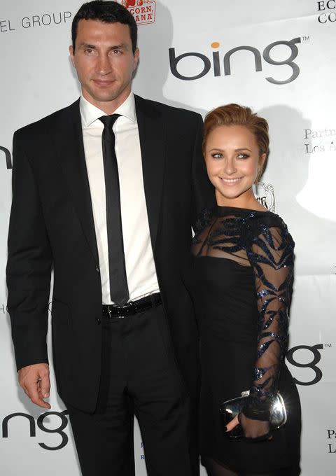 The petite Hayden Panettiere with her super-tall boyfriend Wladimir Klischko. Photo credit: Getty Images