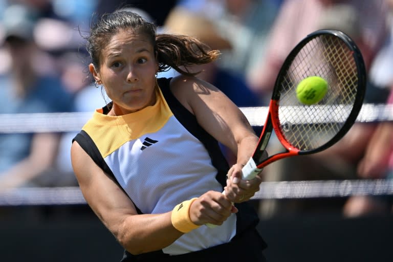 Russia's Daria Kasatkina in action at the Eastbourne International (Glyn KIRK)