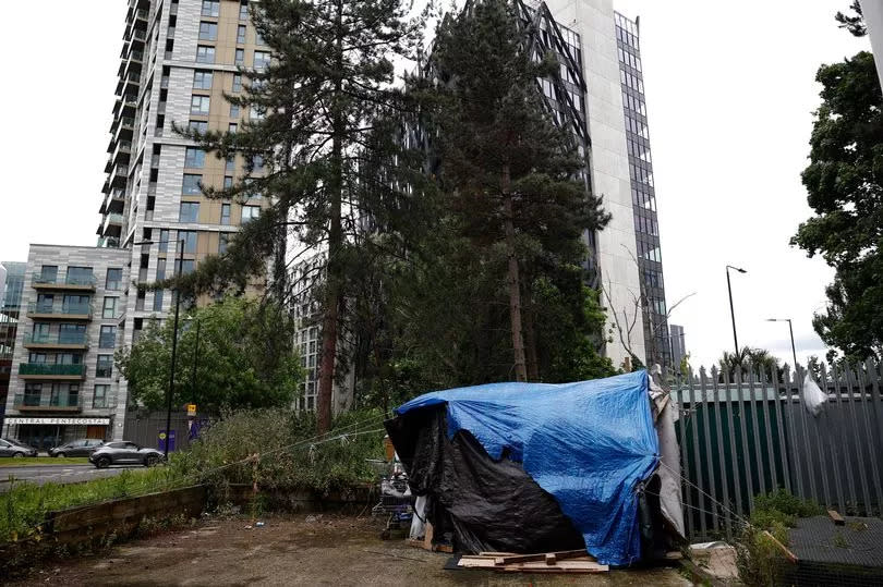 Tents under the Westway flyover in Paddington in London, Britain 10 June 2024