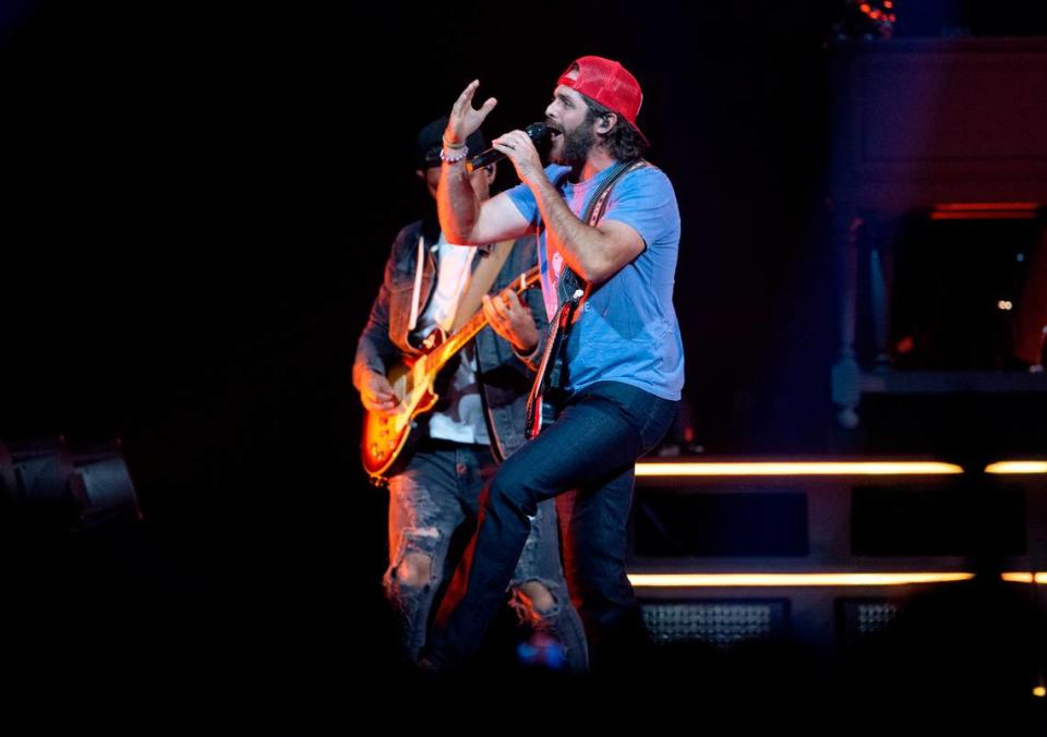 Thomas Rhett performs at the Bryce Jordan Center as part of his "Home Town Tour" on Friday.