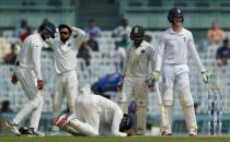 Cricket - India v England - Fifth Test cricket match - M A Chidambaram Stadium, Chennai, India - 20/12/16. India's players react after a dropped catch of England's Keaton Jennings. REUTERS/Danish Siddiqui