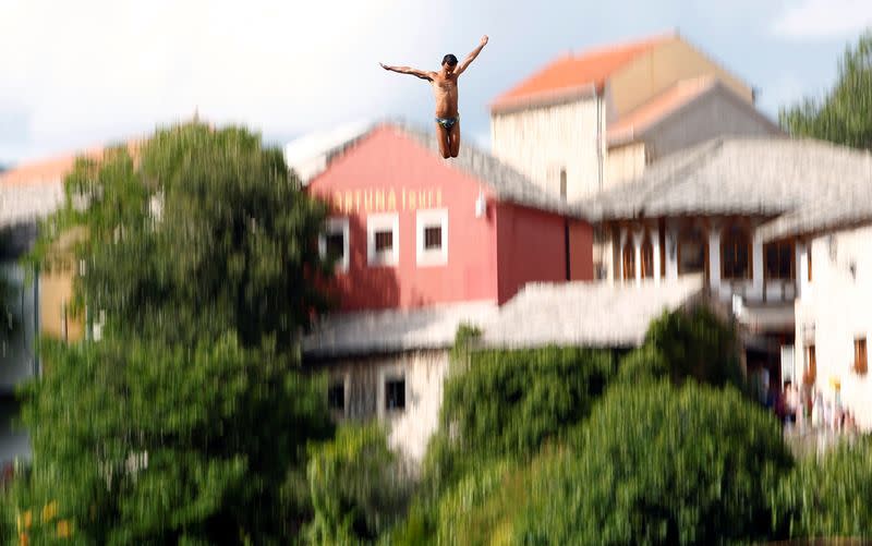 454th traditional diving competition in Mostar