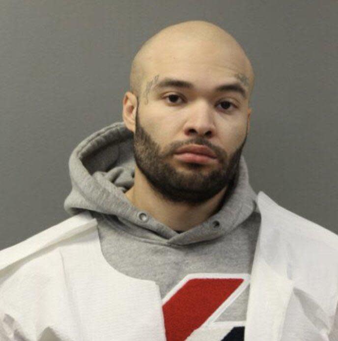 Samuel Parsons-Salas, 32, was arrested in connection with a mass shooting in Portage Park that left three people dead and another critically injured. / Credit: Chicago Police Department