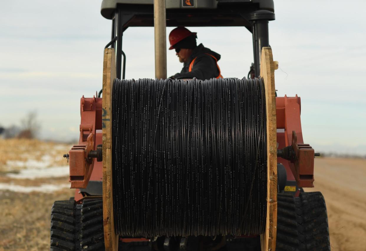 <span>Commercial broadband services have often been reluctant to lay fiber optic cable in rural areas, seeing it as unprofitable.</span><span>Photograph: RJ Sangosti/MediaNews Group/The Denver Post/Denver Post/Getty Images</span>