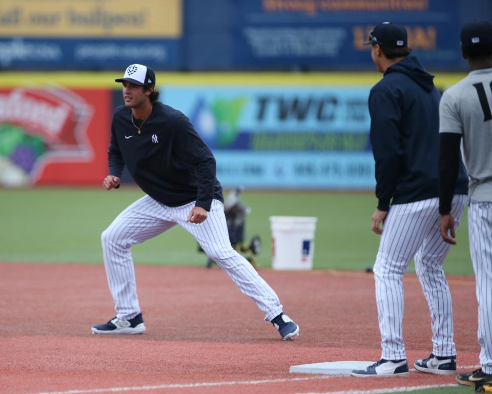 Hudson Valley Renegades outfielder Spencer Jones during media day on April 5, 2023.