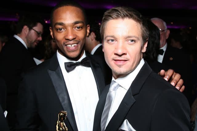 <p>Alex Berliner/BEI/Shutterstock</p> Anthony Mackie and Jeremy Renner on March 7, 2010