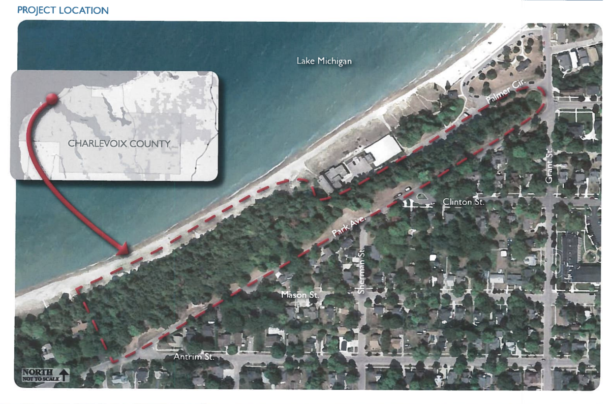 Charlevoix received $139,500 in state funding for pedestrian access along Lake Michigan from Park Avenue.