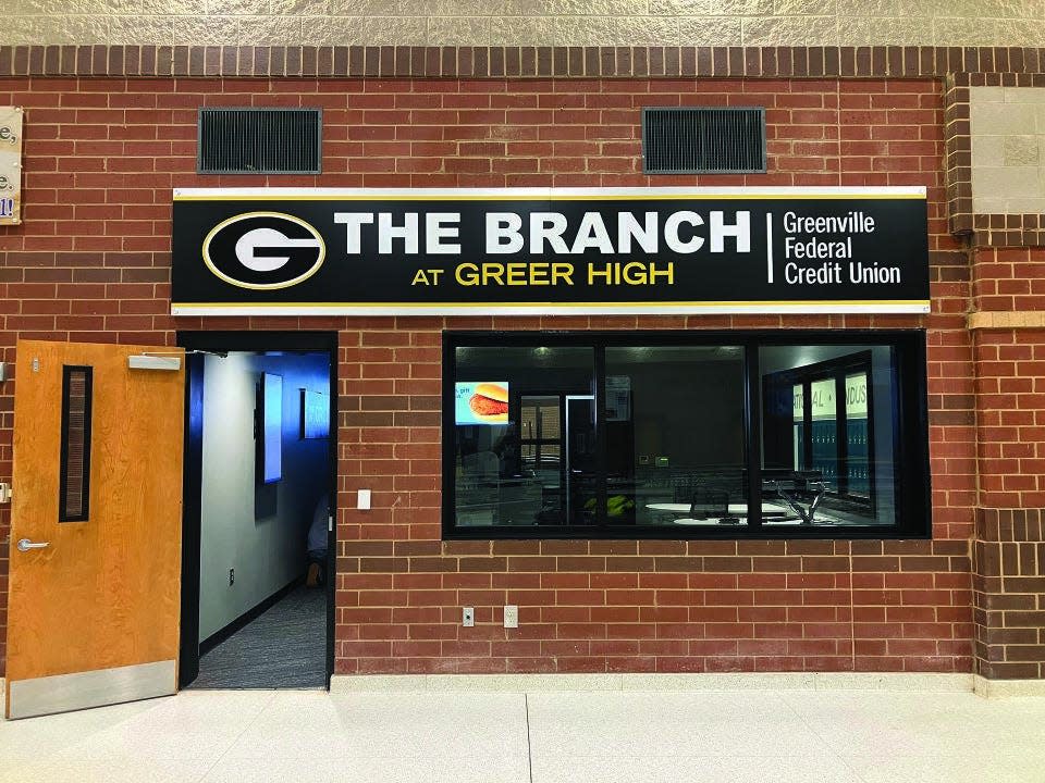The Branch at Greer High will be run by students for their peers and staff with help from a teacher and employees of the Greenville Federal Credit Union.