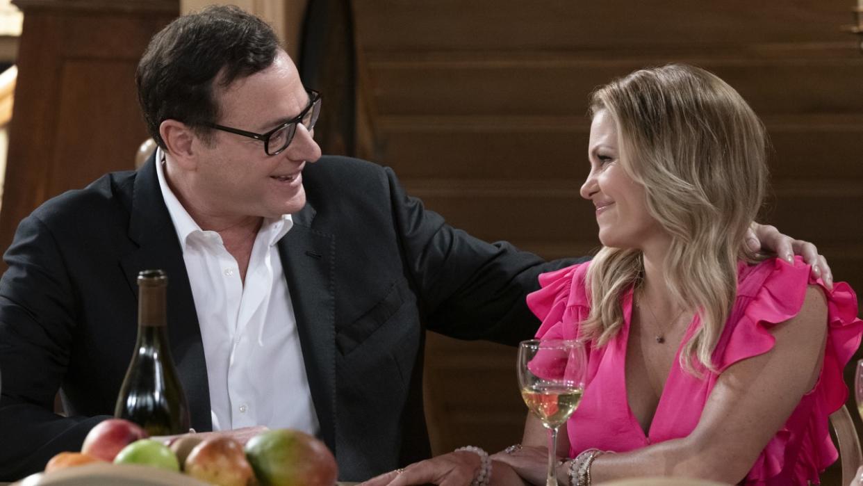  Bob Saget and Candace Cameron Bure on Fuller House. 
