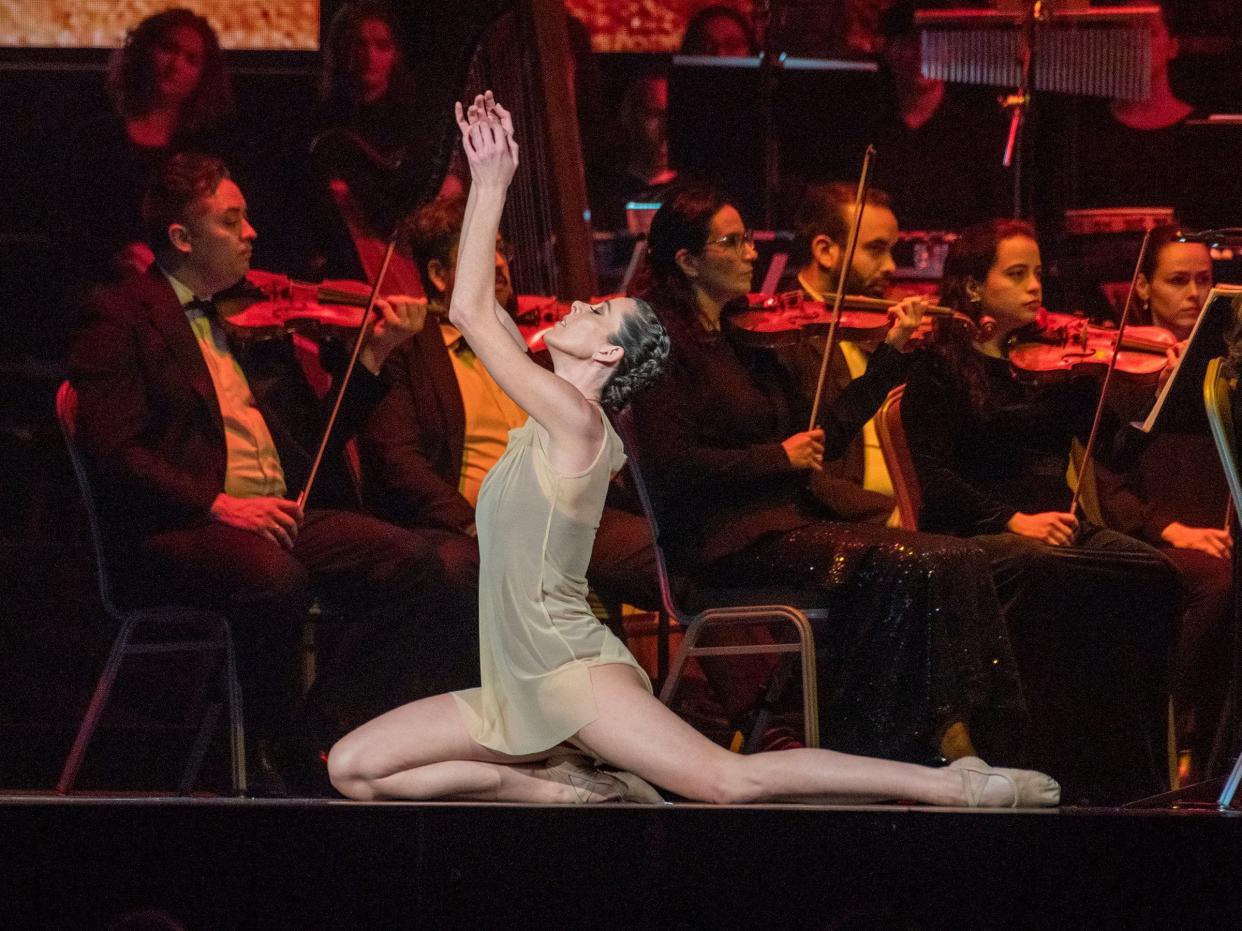 Ballet dancer Brittany O'Connor at the Andrea Bocelli show.