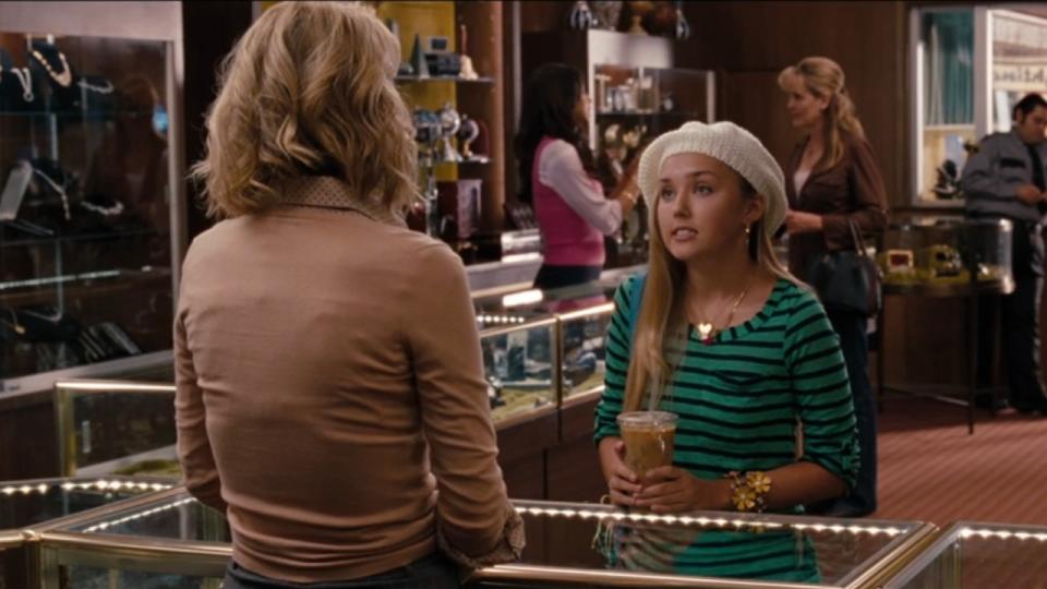 Kristen Wiig arguing with a teen in Bridesmaids.