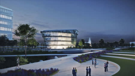 An artist rendering of new proposed Ford Motor Company engineering and headquarters facilities to be built over the next decade into two Silicon Valley-style campuses is shown in this handout provided by the Ford Motor Company April 11, 2016. REUTERS/Ford Motor Co/Handout via Reuters