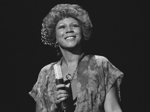 <p>Fred Sabine/NBCU Photo Bank/NBCUniversal/Getty </p> Minnie Ripperton performs on 'Tonight Show' with guest host Flip Wilson on August 24,1976